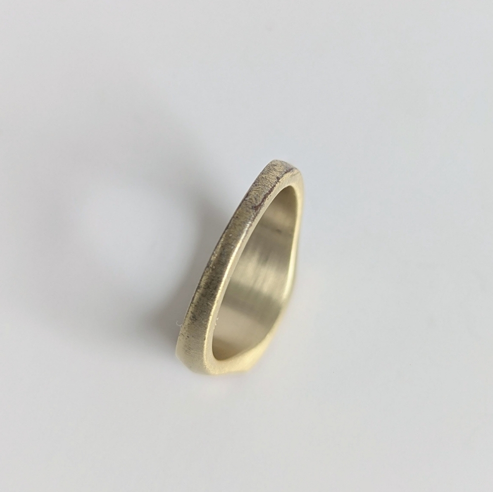 Kendra Scott Mel Mother-of-pearl Ring Brushed Gold Plated Pale Pink sz 8 - Picture 6 of 10